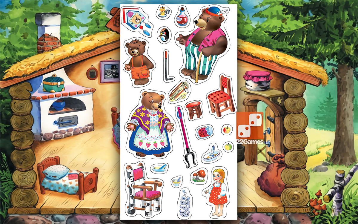 Игра с волшебными наклейками «Три медведя»