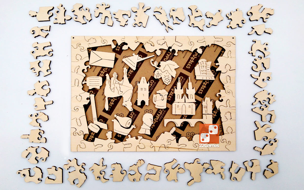 Фигурный деревянный пазл Citypuzzles «Прага» (108 дет.)