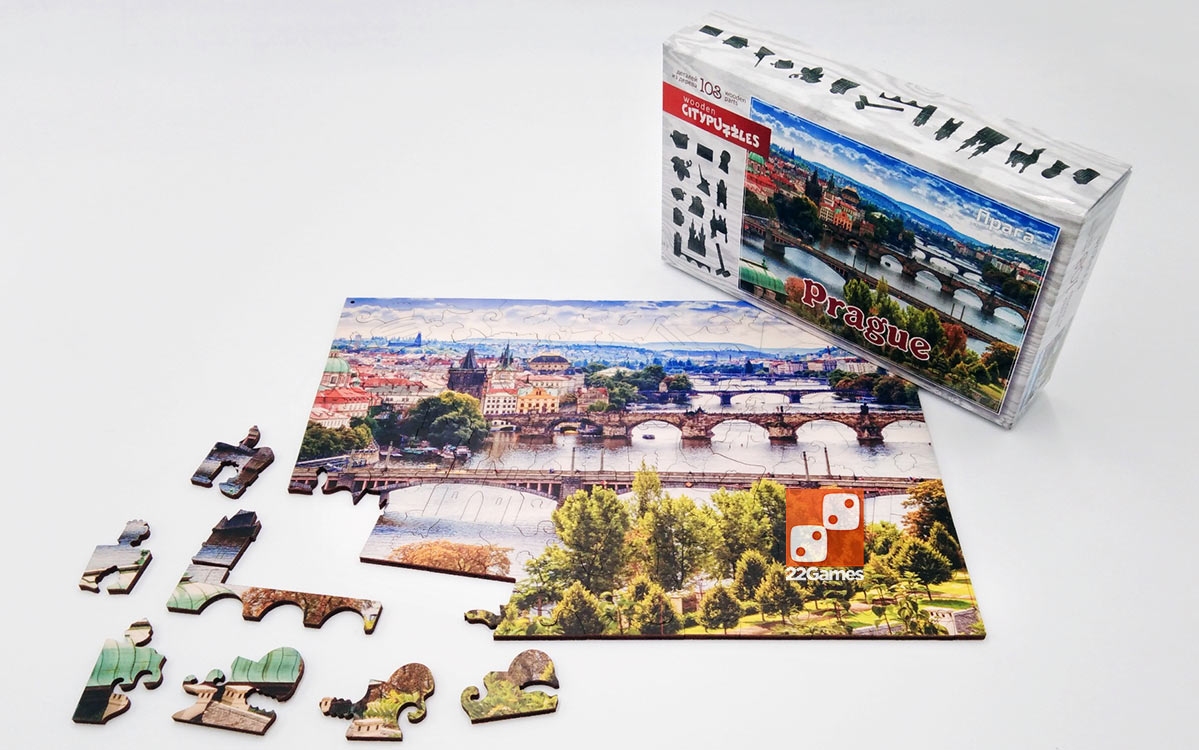 Фигурный деревянный пазл Citypuzzles «Прага» (108 дет.)